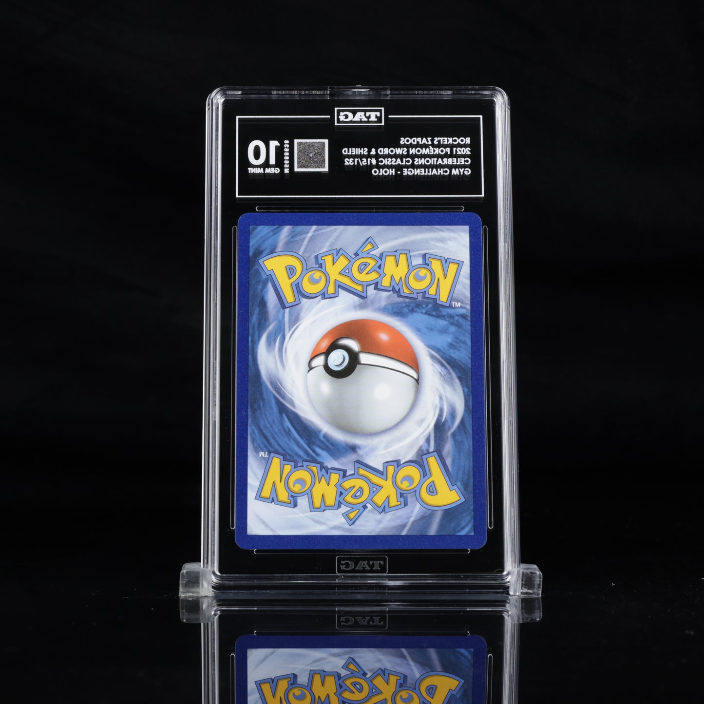 Pokemon TAG 10 Rocket's Zapdos #15/132 2021 Celebrations Classic Collection