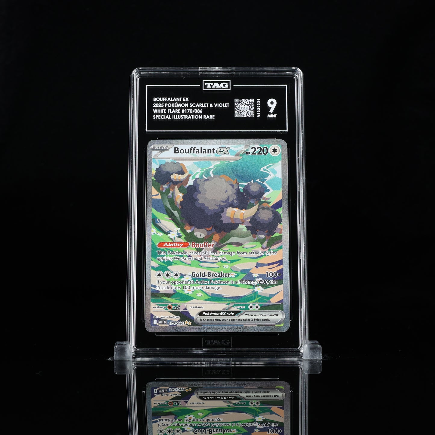 Pokemon TAG 9 Bouffalant Ex #170/086 2025 White Flare SIR