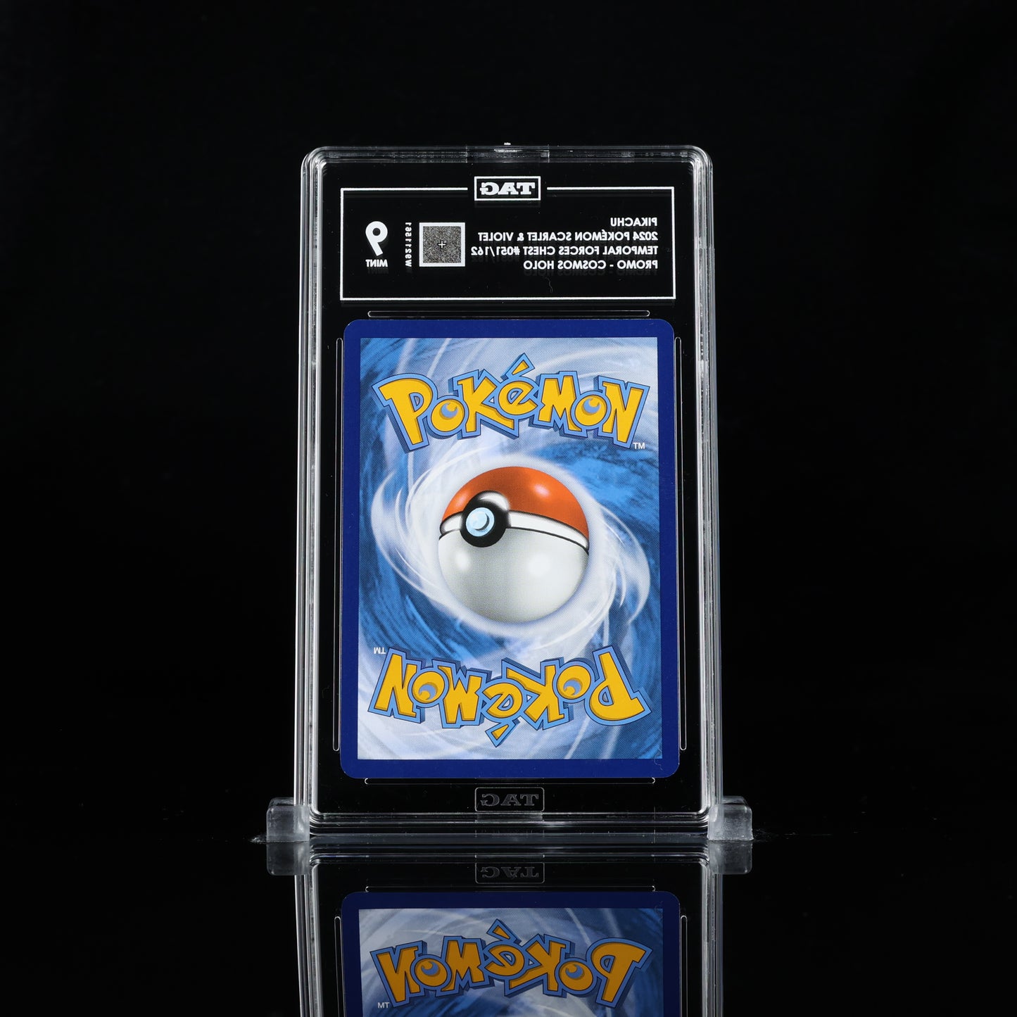 Pokemon TAG 9 Pikachu #051/162 2024 Temporal Forces Collectors Chest Cosmos Holo