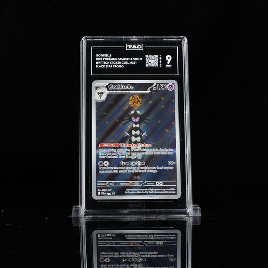 Pokemon TAG 9 Gothitelle #211 2025 White Flare Tech Sticker Collection Promo