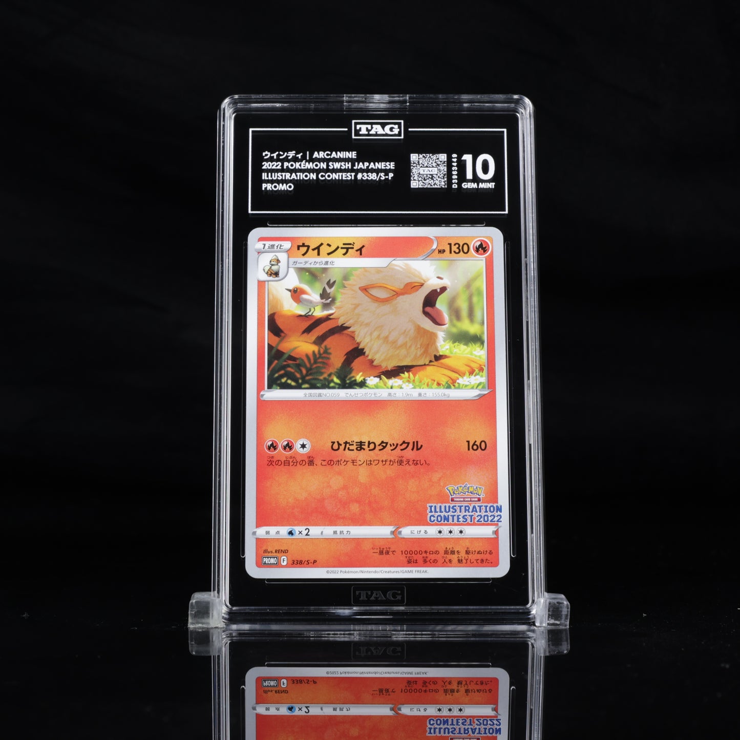 Pokemon TAG 10 Arcanine #338/S-P 2022 Illustration Contest Promo (JPN)