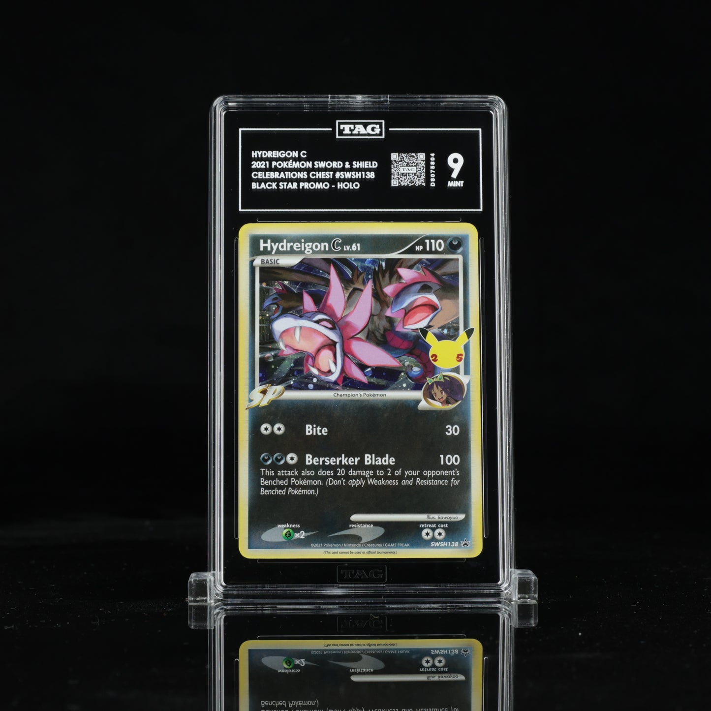 Pokemon TAG 9 Hydreigon C #SWSH138 2021 Celebrations Collector Chest Promo