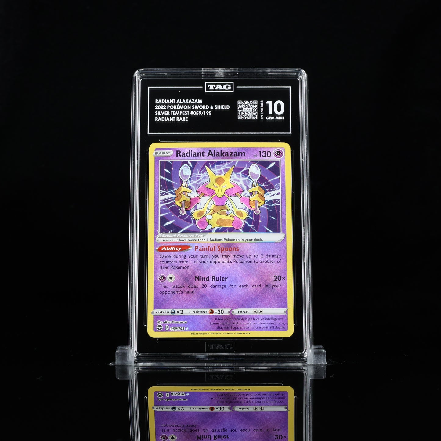 Pokemon TAG 10 Radiant Alakazam #059/195 2022 Silver Tempest