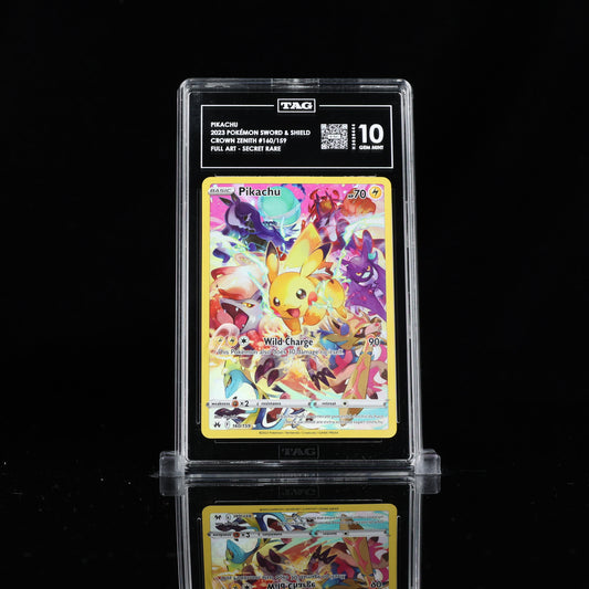 Pokemon TAG 10 Pikachu #160/159 2023 Crown Zenith