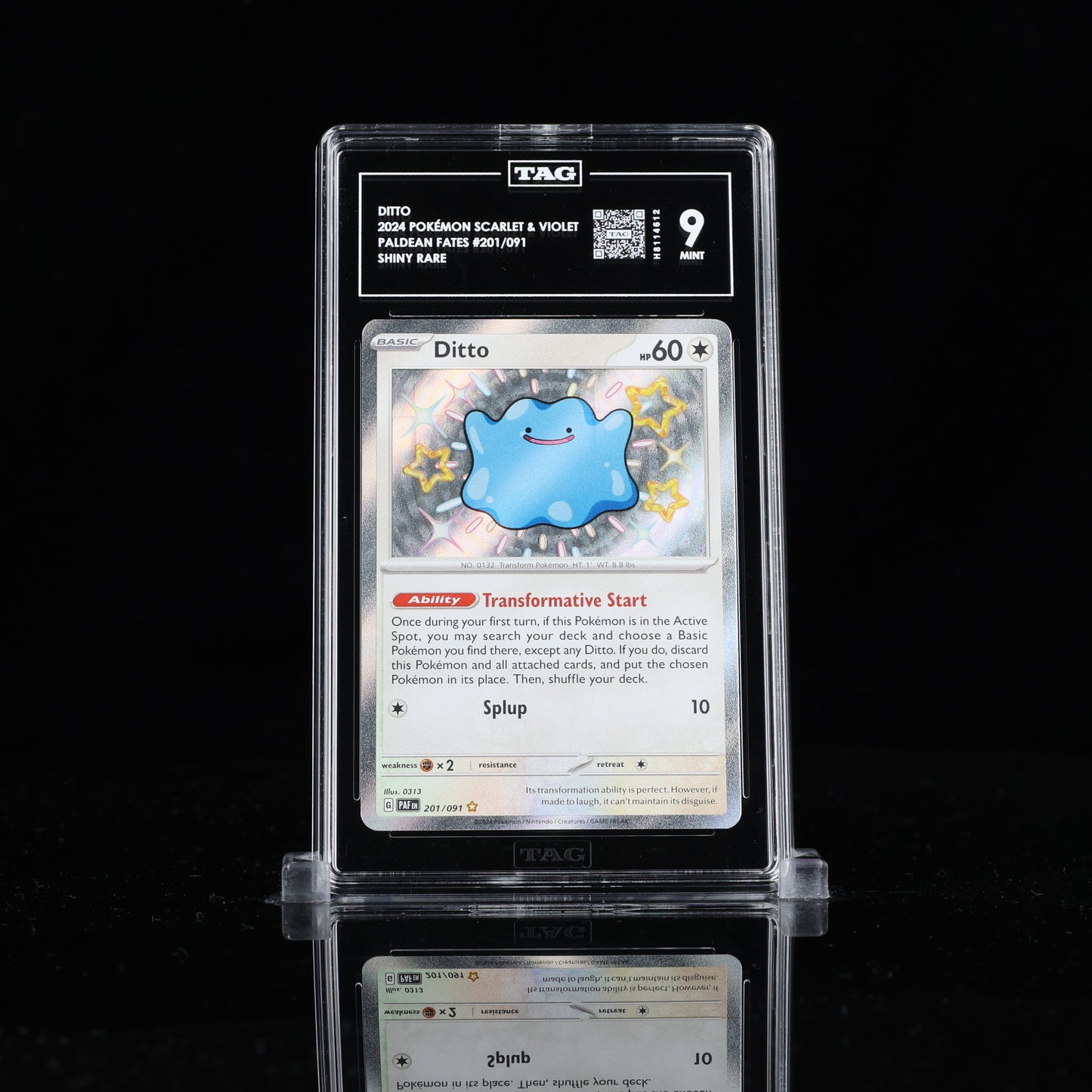 Pokemon TAG 9 Ditto #201/091 2024 Paldean Fates