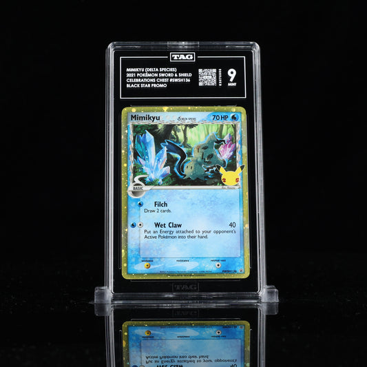Pokemon TAG 9 Mimikyu #SWSH136 2021 Celebrations Collector Chest Promo