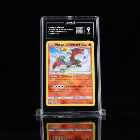 Pokemon TAG 9 Radiant Charizard #020/159 2023 Crown Zenith