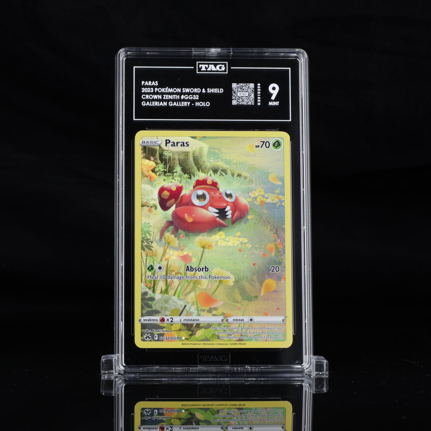 Pokemon TAG 9 Paras #GG32 2023 Crown Zenith Galarian Gallery