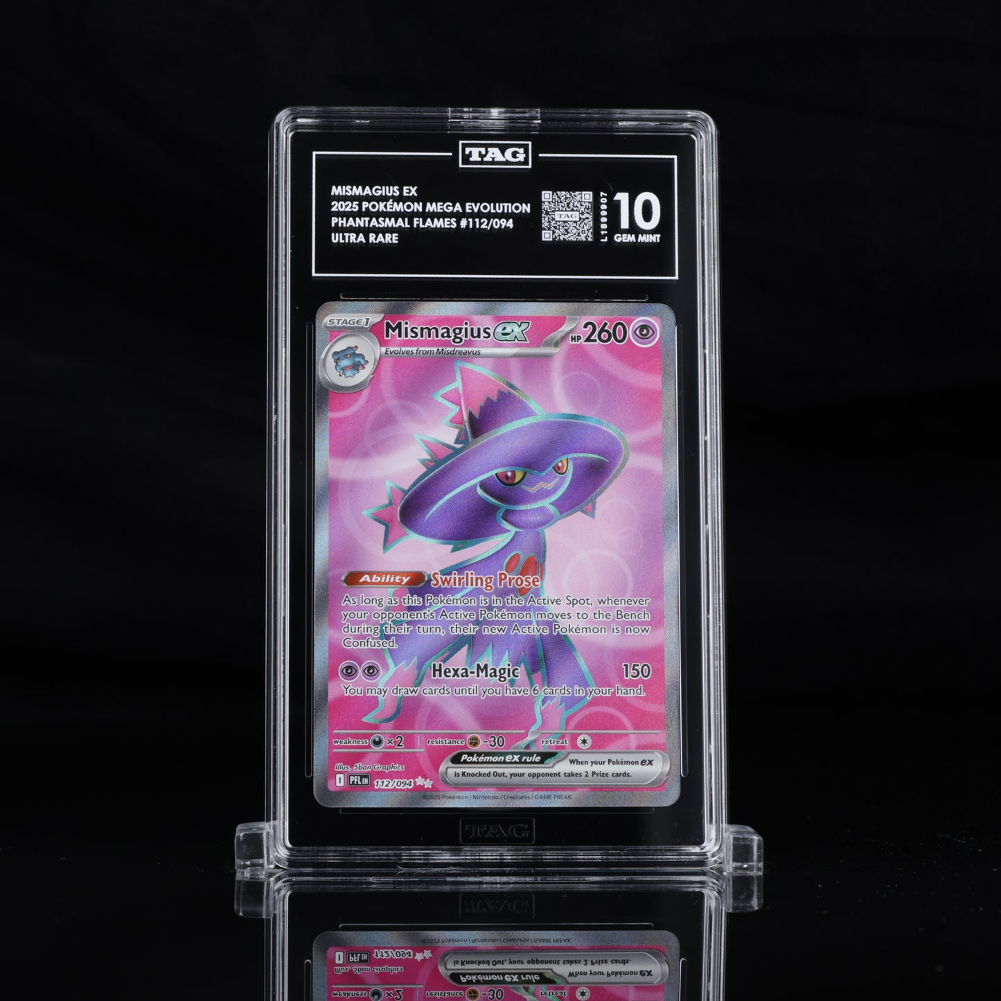 Pokemon TAG 10 Mismagius Ex  #112/094 2025 Phantasmal Flames