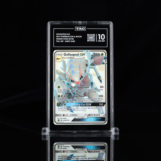 Pokemon TAG 10 Golisopod GX #SV48 2019 Hidden Fates Shiny Vault