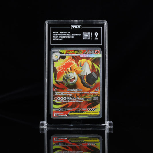 Pokemon TAG 9 Mega Camerupt Ex #156/132 2025 Mega Evolution