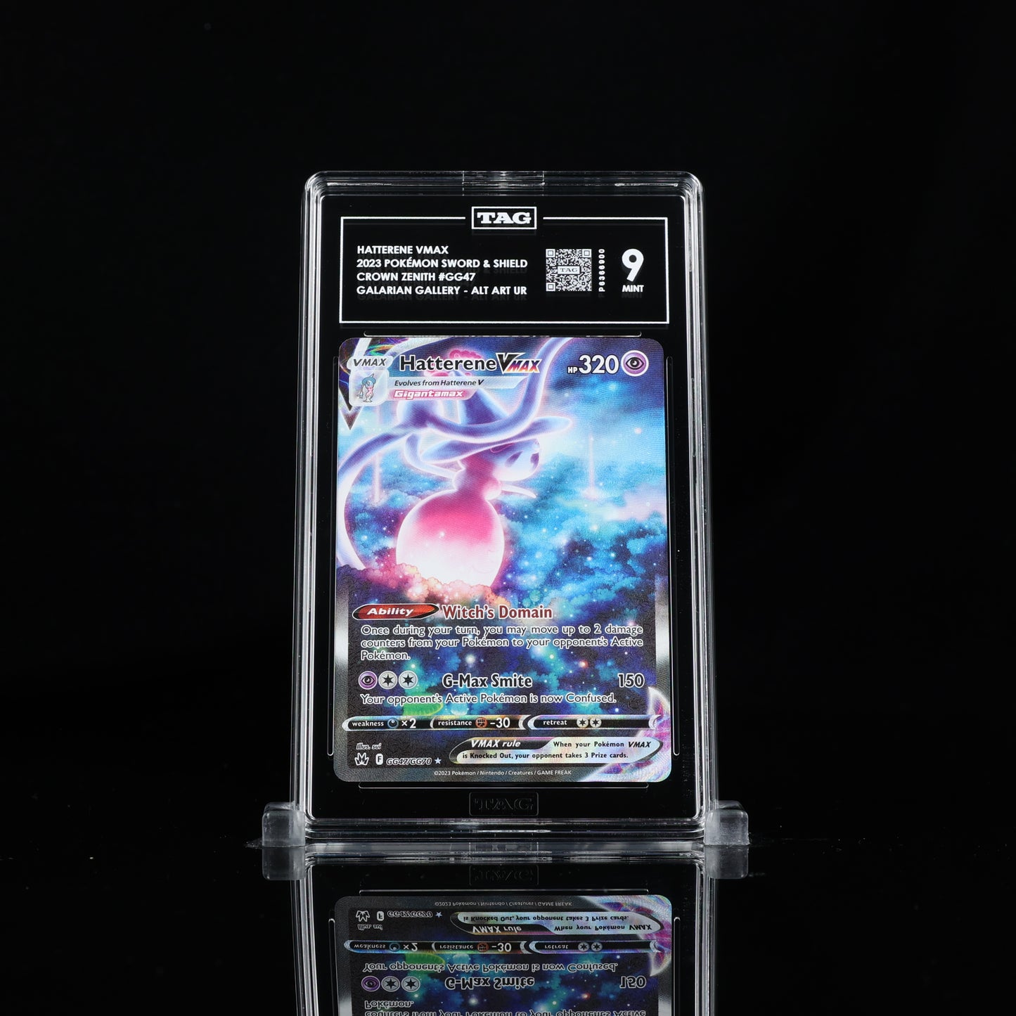 Pokemon TAG 9 Hatterene VMAX #GG47 2023 Crown Zenith