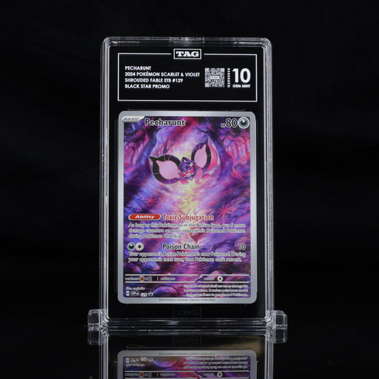 Pokemon TAG 10 Pecharunt #129 2024 Shrouded Fable ETB Promo