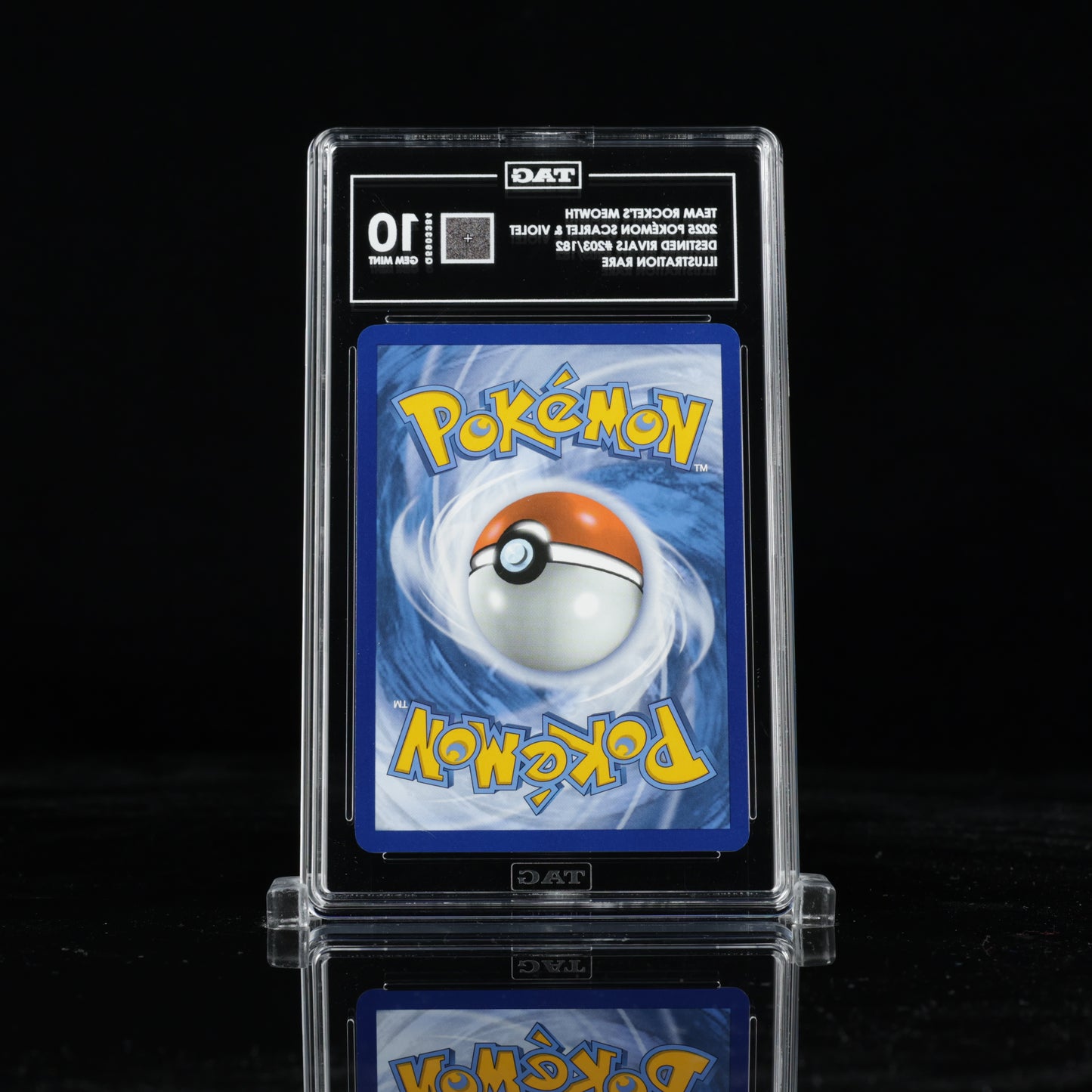 Pokemon TAG 10 Team Rockets Meowth #203/182 2025 Destined Rivals