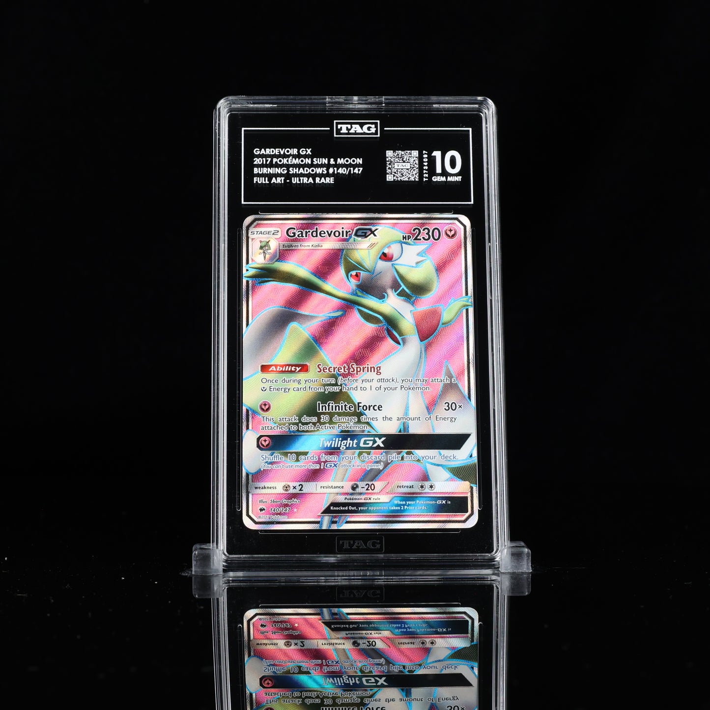Pokemon TAG 10 Gardevoir GX #140/147 2017 Burning Shadows