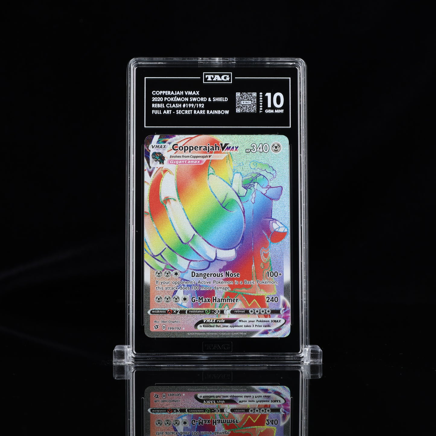 Pokemon TAG 10 Copperajah VMAX #199/192 2020 Rebel Clash