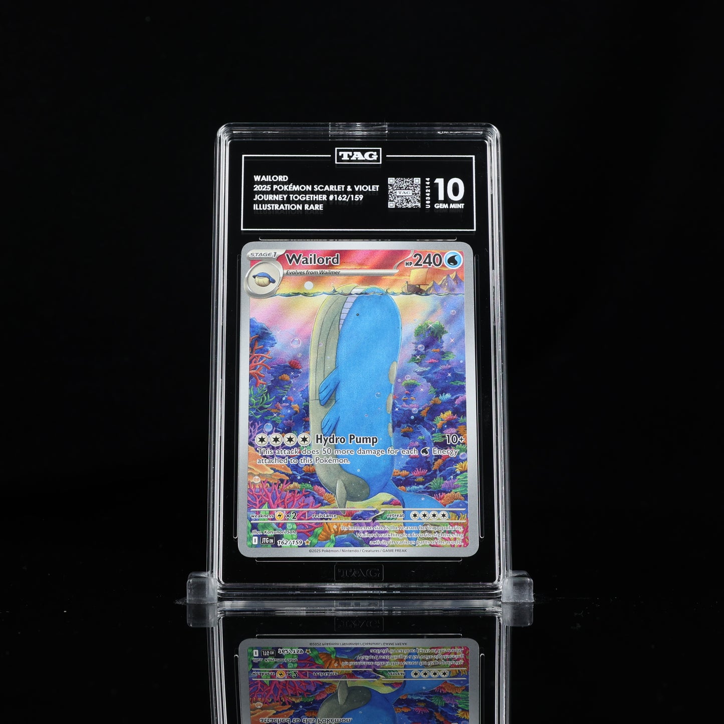 Pokemon TAG 10 Wailord #162/159 2025 Journey Together
