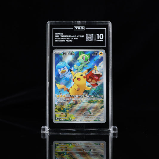 Pokemon TAG 10 Pikachu #027 2023 Paldea Evolved ETB Promo