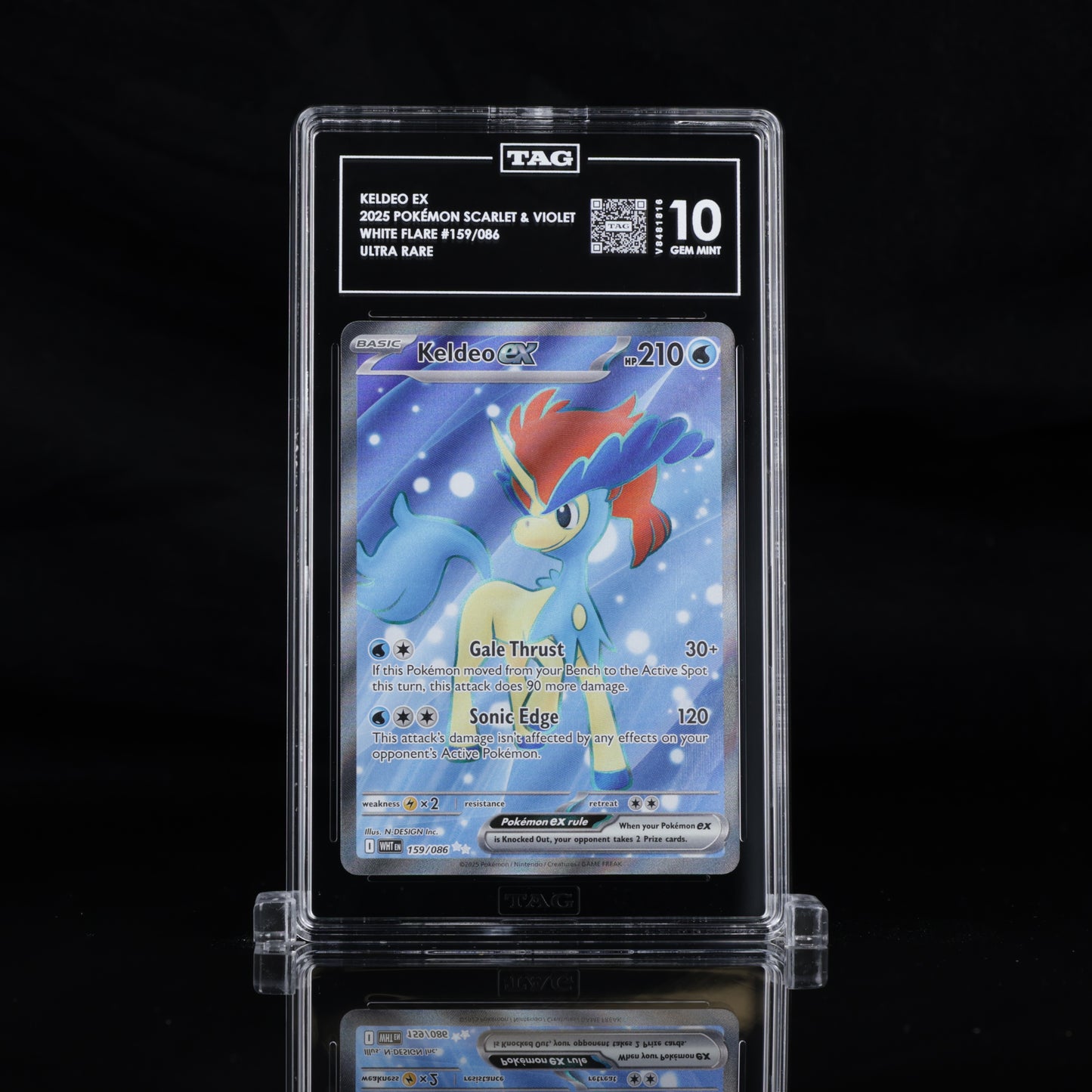Pokemon TAG 10 Keldeo EX #159/086 2025 White Flare