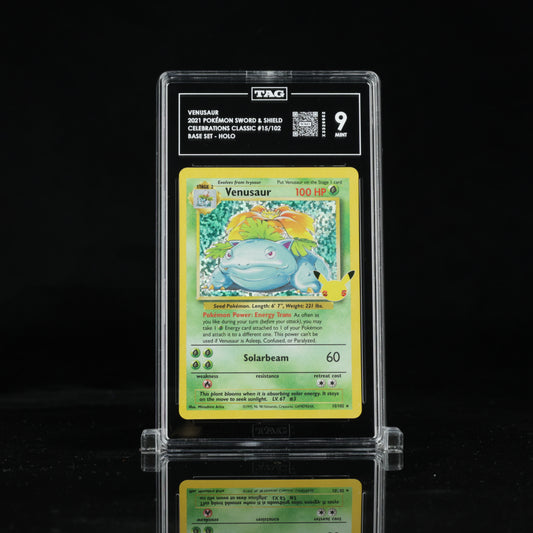 Pokemon TAG 9 Venusaur #15/102 2021 Celebrations Classic Collection