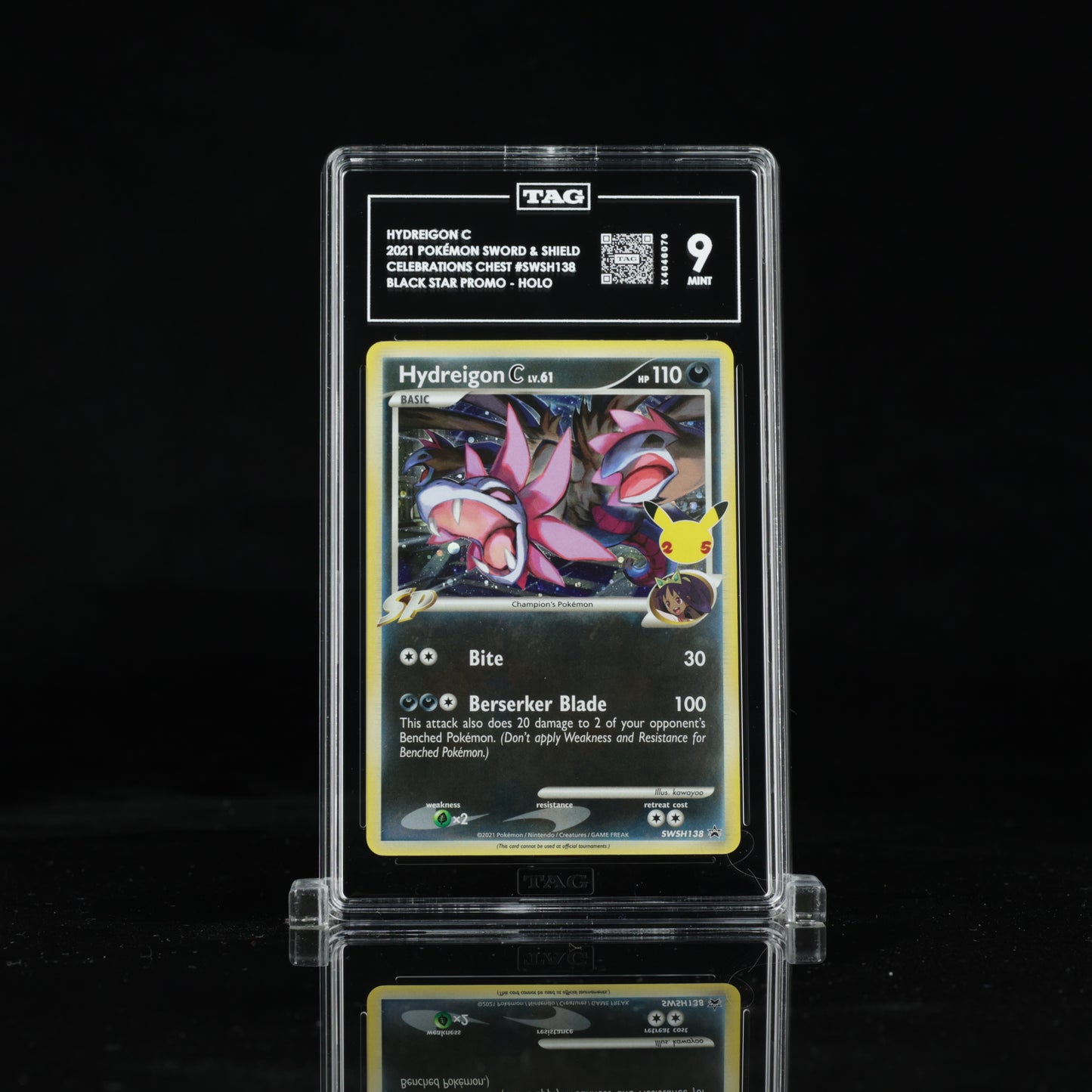 Pokemon TAG 9 Hydreigon C #SWSH138 2021 Celebrations Collector Chest Promo