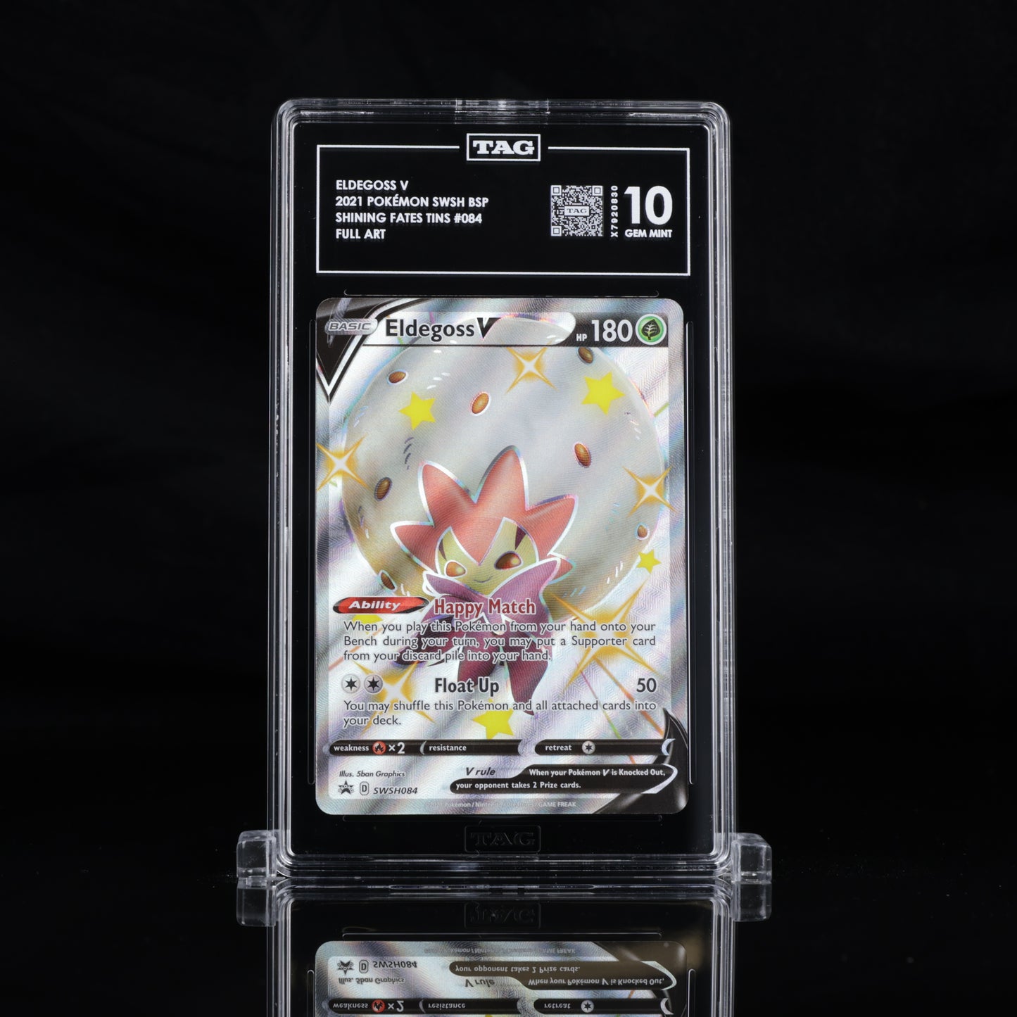Pokemon TAG 10 Eldegoss V #SWSH084 2021 Shinning Fates Tin Promo