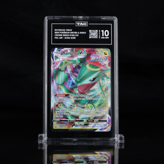 Pokemon TAG 10 Rayquaza VMAX #102/159 2023 Crown Zenith