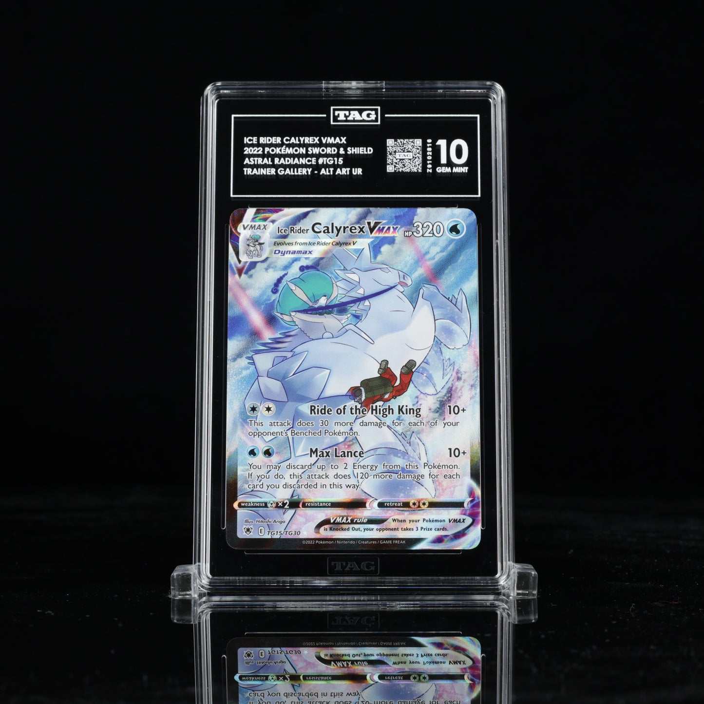 Pokemon TAG 10 Ice Rider Calyex VMAX #TG15 2022 Astral Radiance
